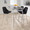 Marcel Contemporary Counter Table in Chrome Metal and Black Wood — lifestyle photo 2