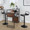 Display table in Black Metal, Walnut Wood, featuring metal design and wood design