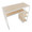 Display table in White Metal, Natural Wood, top view, featuring metal design and wood design