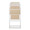 Display Farmhouse Bar Height Table with Storage Space in White Metal and Natural Wood — side view