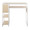 Display Farmhouse Bar Height Table with Storage Space in White Metal and Natural Wood — back view