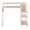 Display Farmhouse Bar Height Table with Storage Space in White Metal and Natural Wood — front view