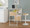Display Farmhouse Bar Height Table with Storage Space in White Metal and Natural Wood — lifestyle photo 6