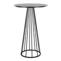 Canary Contemporary Bar Table in Black Metal and Black Wood — product view