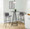 Canary Contemporary Bar Table in Black Metal and Black Wood — lifestyle photo 2
