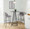 Canary Contemporary Bar Table in Black Metal and Black Wood — lifestyle photo 3