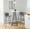 Canary Contemporary Bar Table in Black Metal and White Wood — lifestyle photo 3