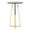 Cosmo table in Gold Metal, Black Mdf, side view, featuring wood design