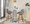 Cosmo table in Black Metal, White Mdf, featuring wood design