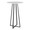 Cosmo table in Black Metal, White Mdf, product view, featuring wood design
