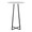 Cosmo table in Black Metal, White Mdf, back view, featuring wood design
