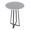 Cosmo table in Black Metal, White Mdf, top view, featuring wood design