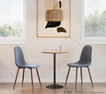 Pebble table in Black Metal, Walnut Wood