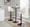 Pebble table in Black Metal, Black Mdf, featuring metal design and wood design
