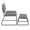 Stout Contemporary Lounge Chair and Ottoman Set in Black Steel and Grey Fabric — side view