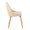 Anabelle Mid-Century Modern Chair in Natural Wood and Cream Fabric- Set of 2 — side view