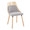 Anabelle Mid-Century Modern Dining/Accent Chair in Natural Wood and Grey Fabric- Set of 2 — product view