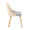 Anabelle Mid-Century Modern Dining/Accent Chair in Natural Wood and Grey Fabric- Set of 2 — side view