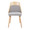 Anabelle Mid-Century Modern Dining/Accent Chair in Natural Wood and Grey Fabric- Set of 2 — front view