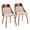 Anabelle Mid-Century Modern Dining/Accent Chair in Walnut Wood and Cream Fabric- Set of 2 — pair view