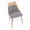 Anabelle Contemporary Dining/Accent Chair in Gold Metal, Natural Wood, and Grey Fabric- Set of 2 — lifestyle photo 1