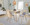 Anabelle Contemporary Dining/Accent Chair in Gold Metal, Natural Wood, and Grey Fabric- Set of 2 — lifestyle photo 2