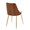 Anabelle accent chair in Gold Metal, Walnut Wood, Cream Fabric, back and side view, featuring metal design and fabric design