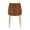 Anabelle Contemporary Dining/Accent Chair in Gold Metal, Walnut Wood, and Cream Fabric- Set of 2 — back view