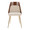 Anabelle Contemporary Dining/Accent Chair in Gold Metal, Walnut Wood, and Cream Fabric- Set of 2 — front view