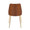 Anabelle accent chair in Gold Metal, Walnut Wood, Grey Fabric, back view, featuring metal design and fabric design