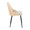 Anabelle Contemporary Dining/Accent Chair in Black Metal, Natural Wood, and Cream Fabric- Set of 2 — side view