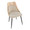 Anabelle Contemporary Dining/Accent Chair in Black Metal, Natural Wood, and Cream Fabric- Set of 2 — lifestyle photo 1