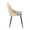 Anabelle Contemporary Dining/Accent Chair in Black Metal, Natural Wood, and Grey Fabric- Set of 2 — side view