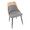 Anabelle Contemporary Dining/Accent Chair in Black Metal, Natural Wood, and Grey Fabric- Set of 2 — lifestyle photo 1
