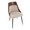 Anabelle Contemporary Dining/Accent Chair in Black Metal, Walnut Wood, and Cream Fabric- Set of 2 — lifestyle photo 1