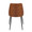 Anabelle Contemporary Dining/Accent Chair in Black Metal, Walnut Wood, and Grey Fabric- Set of 2 — back view