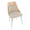 Anabelle Contemporary Dining/Accent Chair in Chrome Metal, Natural Wood, and Cream Fabric- Set of 2 — lifestyle photo 1