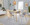 Anabelle Contemporary Dining/Accent Chair in Chrome Metal, Natural Wood, and Grey Fabric- Set of 2 — lifestyle photo 2