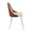 Anabelle Contemporary Dining/Accent Chair in Chrome Metal, Walnut Wood, and Cream Fabric- Set of 2 — side view