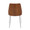 Anabelle Contemporary Dining/Accent Chair in Chrome Metal, Walnut Wood, and Cream Fabric- Set of 2 — back view