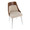 Anabelle Contemporary Dining/Accent Chair in Chrome Metal, Walnut Wood, and Cream Fabric- Set of 2 — lifestyle photo 1