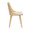 Anabelle Mid-Century Modern Dining/Accent Chair in Natural Wood and Cream Fabric- Set of 2 — side view