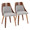 Anabelle Mid-Century Modern Dining/Accent Chair in Walnut Wood and Grey Fabric- Set of 2 — pair view