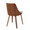 Anabelle Mid-Century Modern Dining/Accent Chair in Walnut Wood and Grey Fabric- Set of 2 — rear three-quarter view
