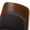 Anabelle Mid-Century Modern Dining/Accent Chair in Walnut Wood and Brown Faux Leather- Set of 2 — detail view