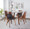 Anabelle Mid-Century Modern Dining/Accent Chair in Walnut Wood and Brown Faux Leather- Set of 2 — lifestyle photo 2