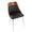 Anabelle Contemporary Dining/Accent Chair in Chrome Metal, Walnut Wood, and Brown Faux Leather- Set of 2 — lifestyle photo 1