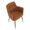 Andrew Contemporary Dining/Accent Chair in Black Steel and Camel Faux Leather- Set of 2 — lifestyle photo 1