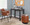 Andrew Contemporary Dining/Accent Chair in Black Steel and Camel Faux Leather- Set of 2 — lifestyle photo 2