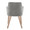 Andrew Contemporary Dining Chair in Whitewashed Wood and Grey Fabric- Set of 2 — back view